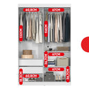 Guarda-Roupa 2 Portas de Correr com Espelho - Ninho Móveis