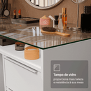 Penteadeira 3 Gavetas Tampo em Vidro - Ninho Móveis