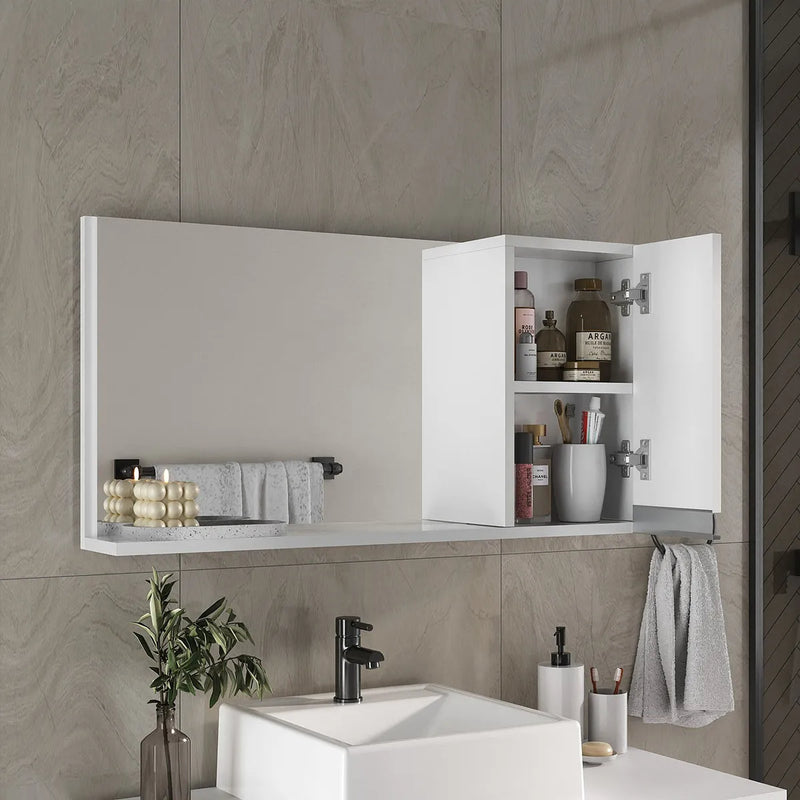 Armário Suspenso para Banheiro com Espelho - Ninho Móveis