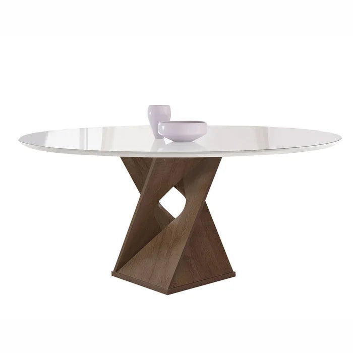 Mesa de Jantar 6 Lugares Tampo Redondo 120x120 - Ninho Móveis