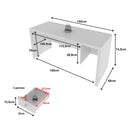 Mesa para Escritório 155cm com 3 Gavetas - Ninho Móveis