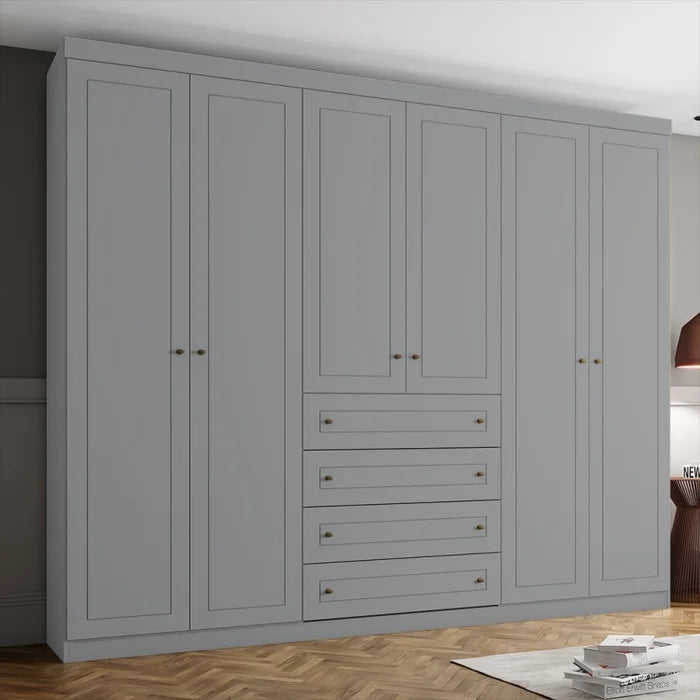 Guarda-Roupa Chicago com 6 portas e 4 gavetas - Ninho Móveis