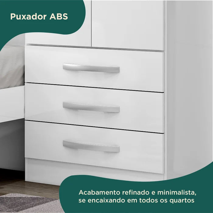 Guarda-roupa Infantil com Cama 4 Portas 3 Gavetas - Ninho Móveis