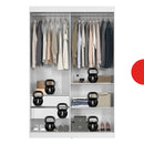 Guarda-Roupa 2 Portas de Correr com Espelho - Ninho Móveis