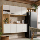 Armário de Cozinha Com 7 Portas E 2 Gavetas Compacta - Ninho Móveis