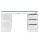 Penteadeira 3 Gavetas Tampo em Vidro - Ninho Móveis