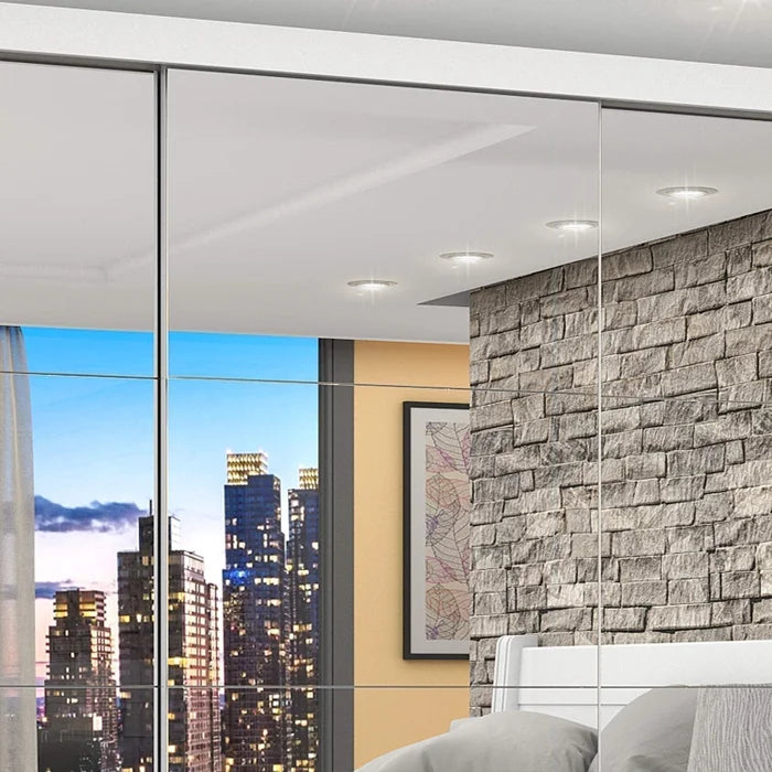 Guarda Roupa Casal Manhattan 3 Portas com Espelho - Ninho Móveis