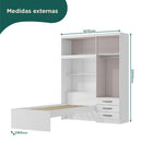 Guarda-roupa Infantil com Cama 4 Portas 3 Gavetas - Ninho Móveis