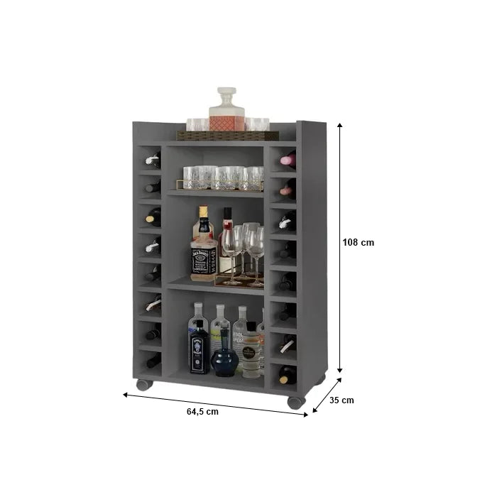 Adega Bar para 16 Garrafas - Ninho Móveis
