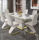 Conjunto Mesa de Jantar Mármore - Ninho Móveis