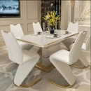 Conjunto Mesa de Jantar Mármore - Ninho Móveis